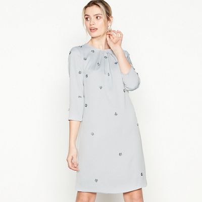 Silver Knee Length Dress